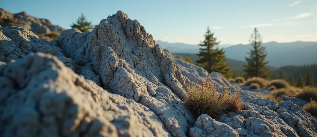Symbolizing Stability/Peak: A local Ponderosa Pine jagged granite peak. - AI Generated