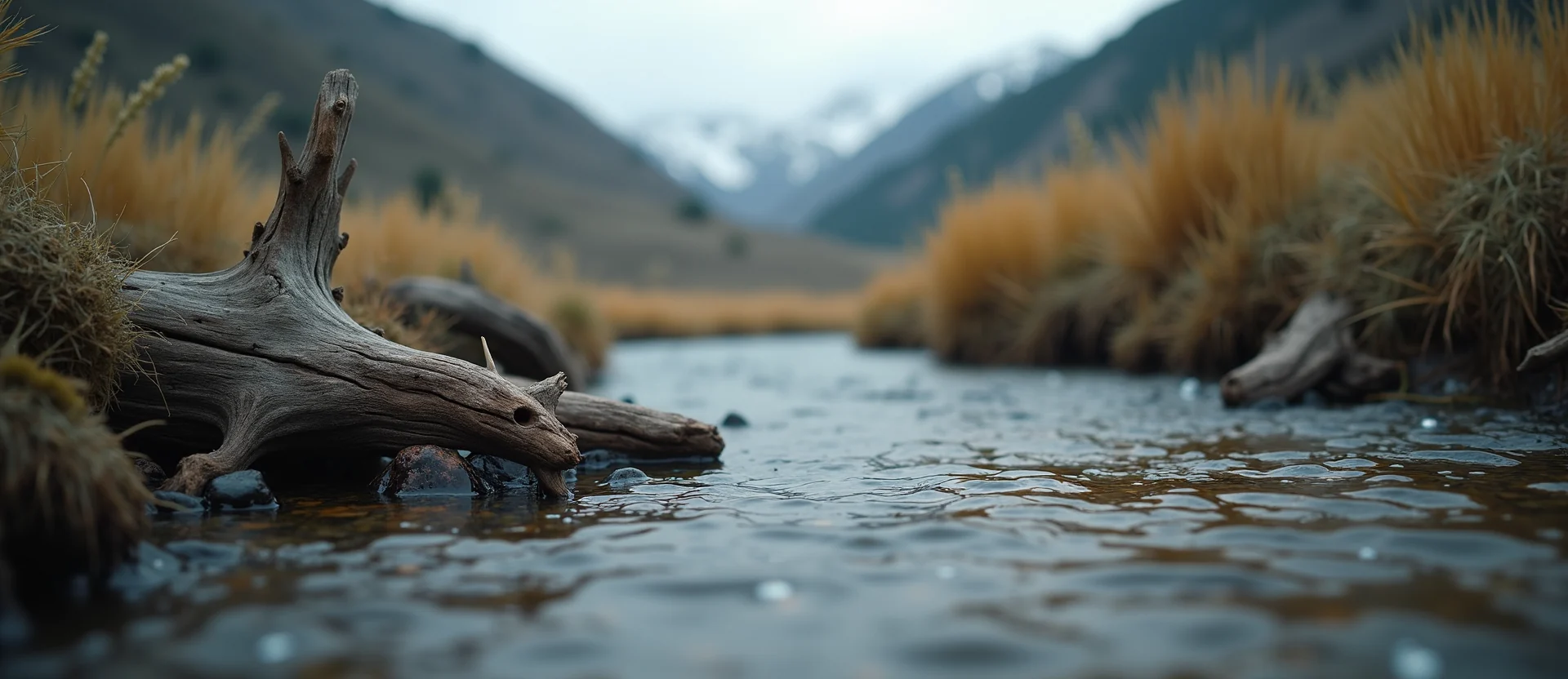 Symbolizing Flow/Cleansing: A local Mountain Mahogany clear cold snowmelt stream. - AI Generated