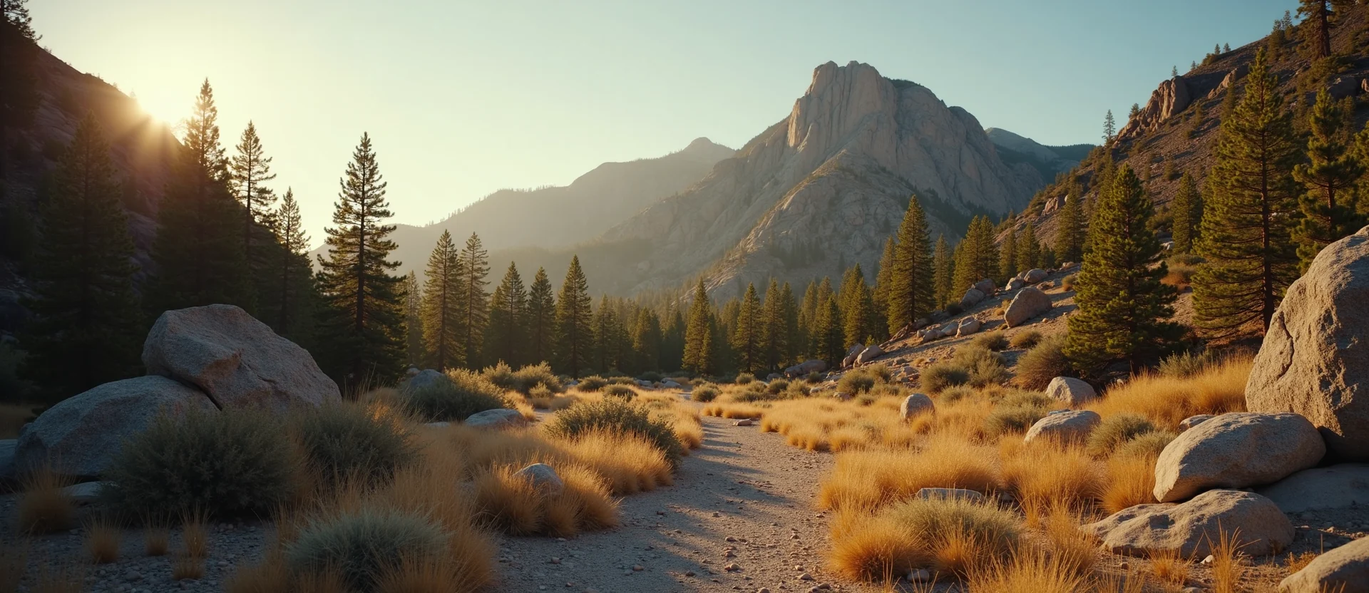 Symbolizing Stability/Peak: A local Ponderosa Pine solid mountain ridge. - AI Generated