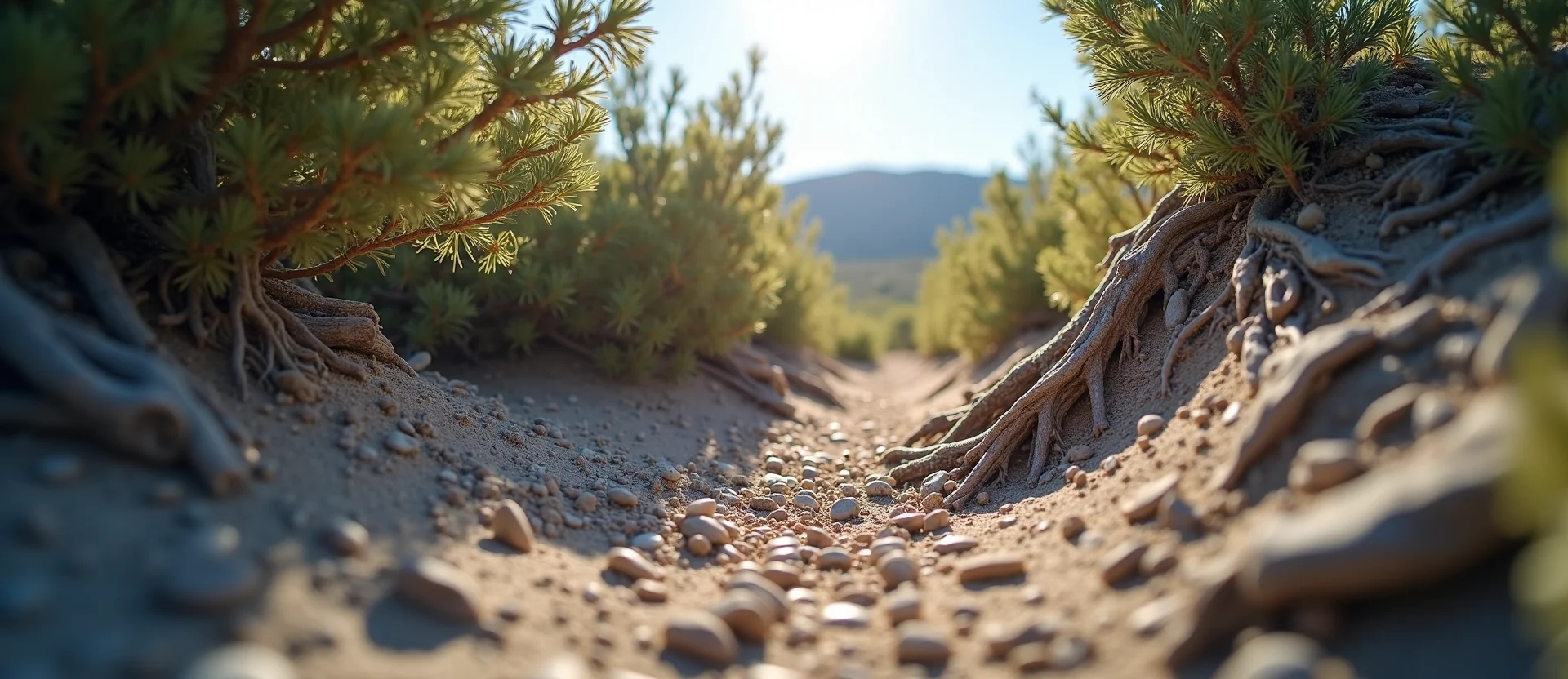 Symbolizing Growth/Resilience: A local Sagebrush (Artemisia tridentata) gnarled juniper roots. - AI Generated