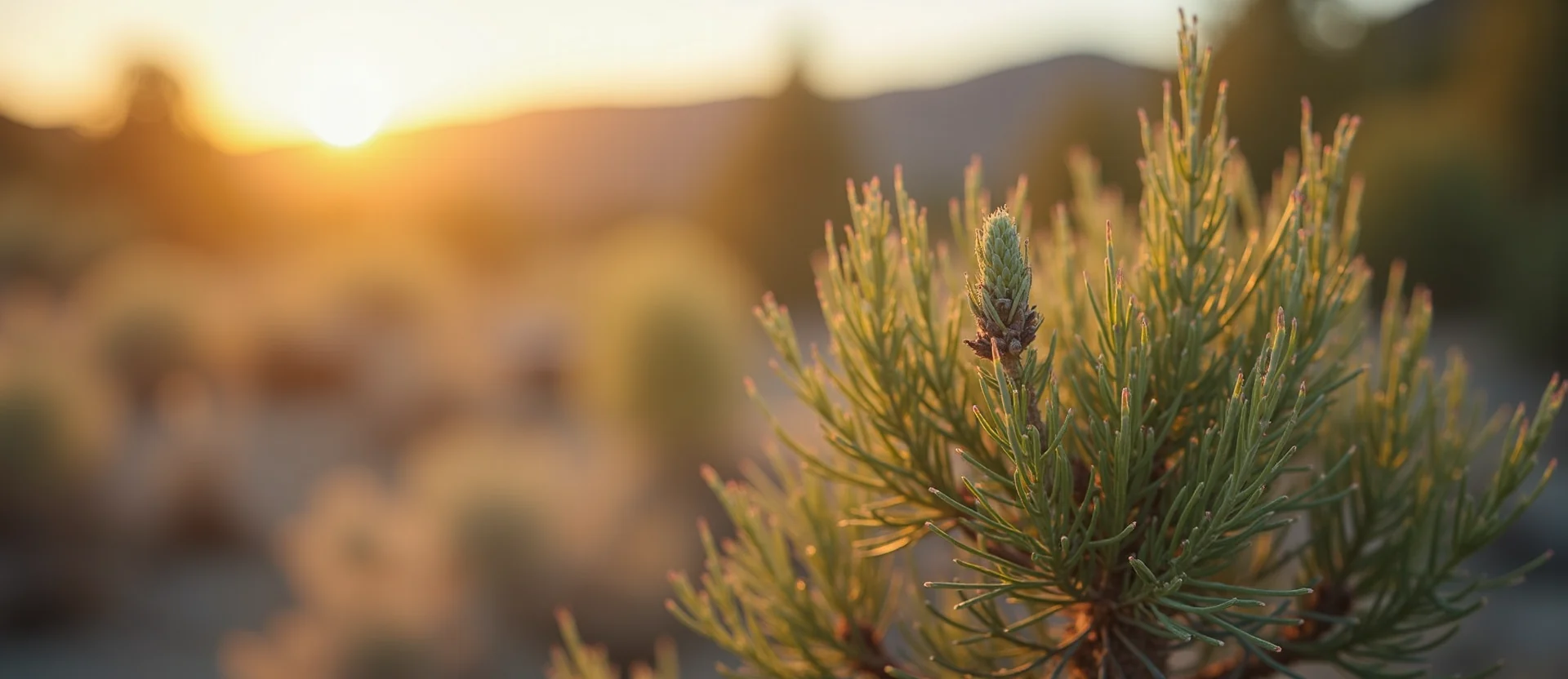 Symbolizing Seed/New Beginning: A local Rabbitbrush new green bud on a branch. - AI Generated