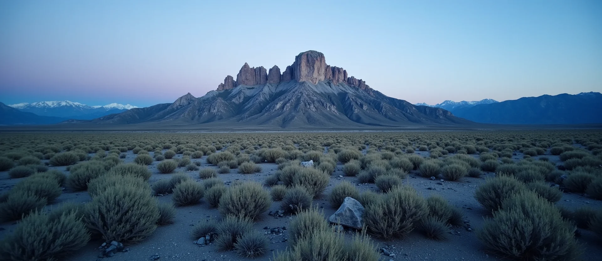 Symbolizing Stability/Peak: A local Rabbitbrush jagged granite peak. - AI Generated