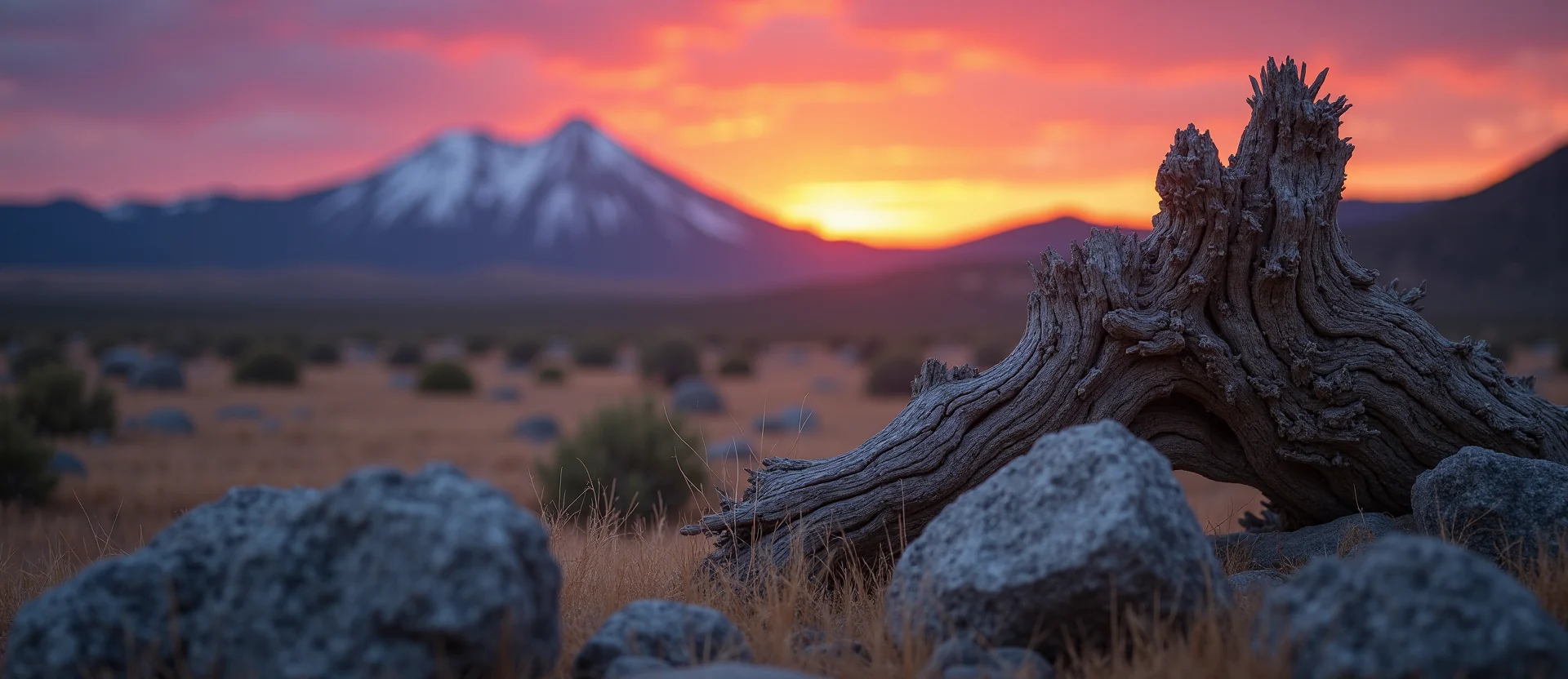 Symbolizing Growth/Resilience: A local Sagebrush (Artemisia tridentata) sturdy weathered tree trunk. - AI Generated