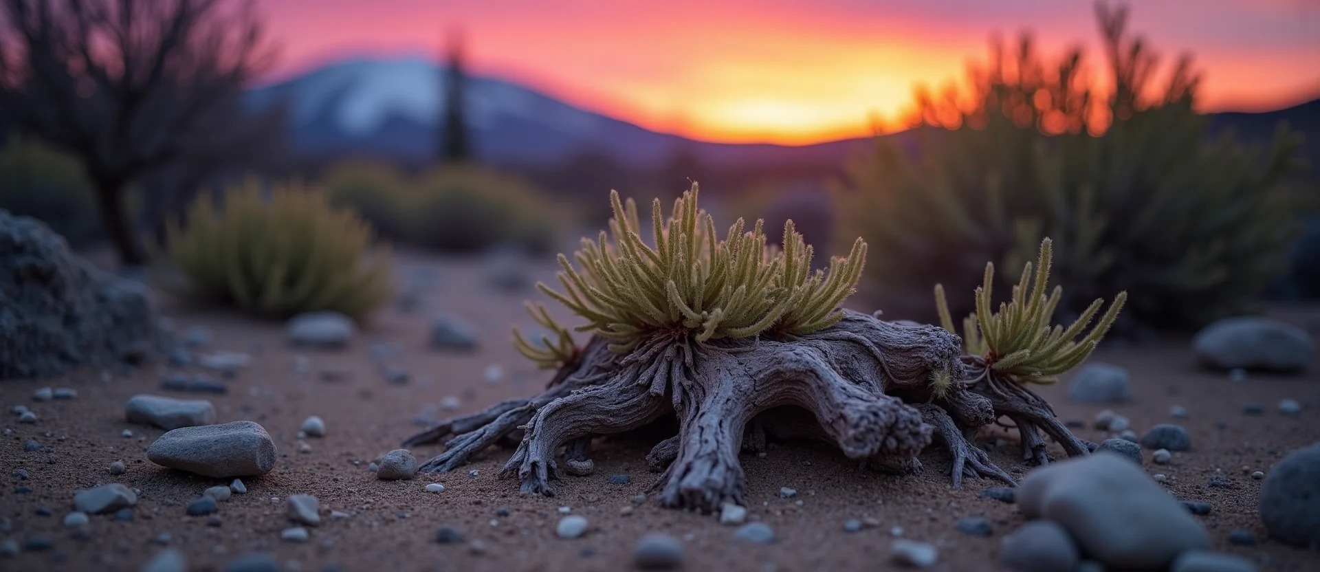 Symbolizing Growth/Resilience: A local Manzanita gnarled juniper roots. - AI Generated