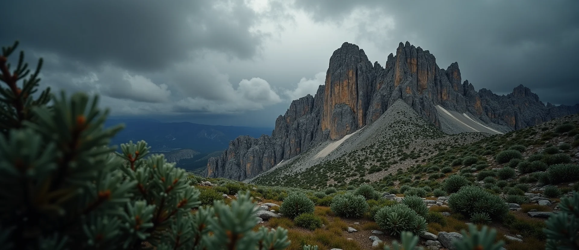 Symbolizing Stability/Peak: A local Manzanita jagged granite peak. - AI Generated