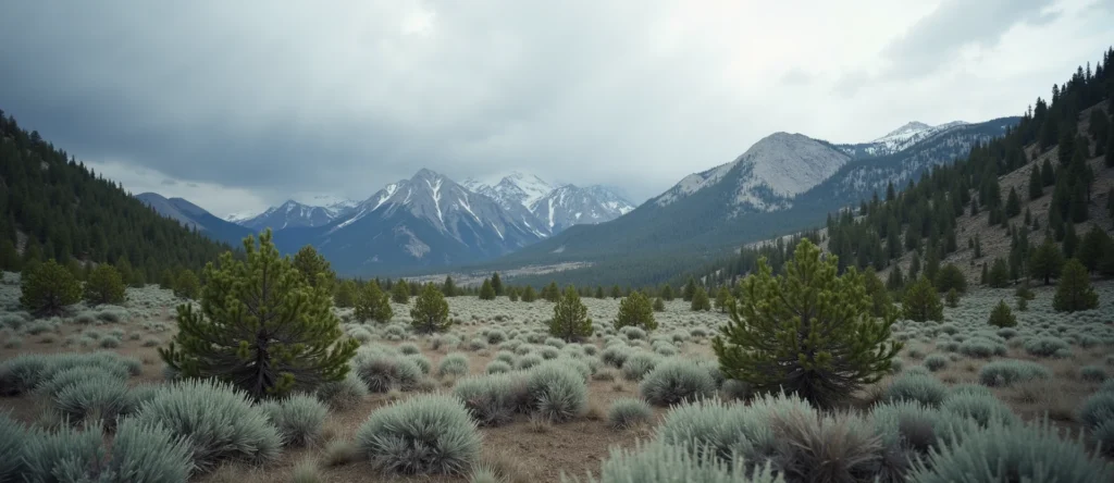 Symbolizing Stability/Peak: A local Sierra Juniper solid mountain ridge. - AI Generated