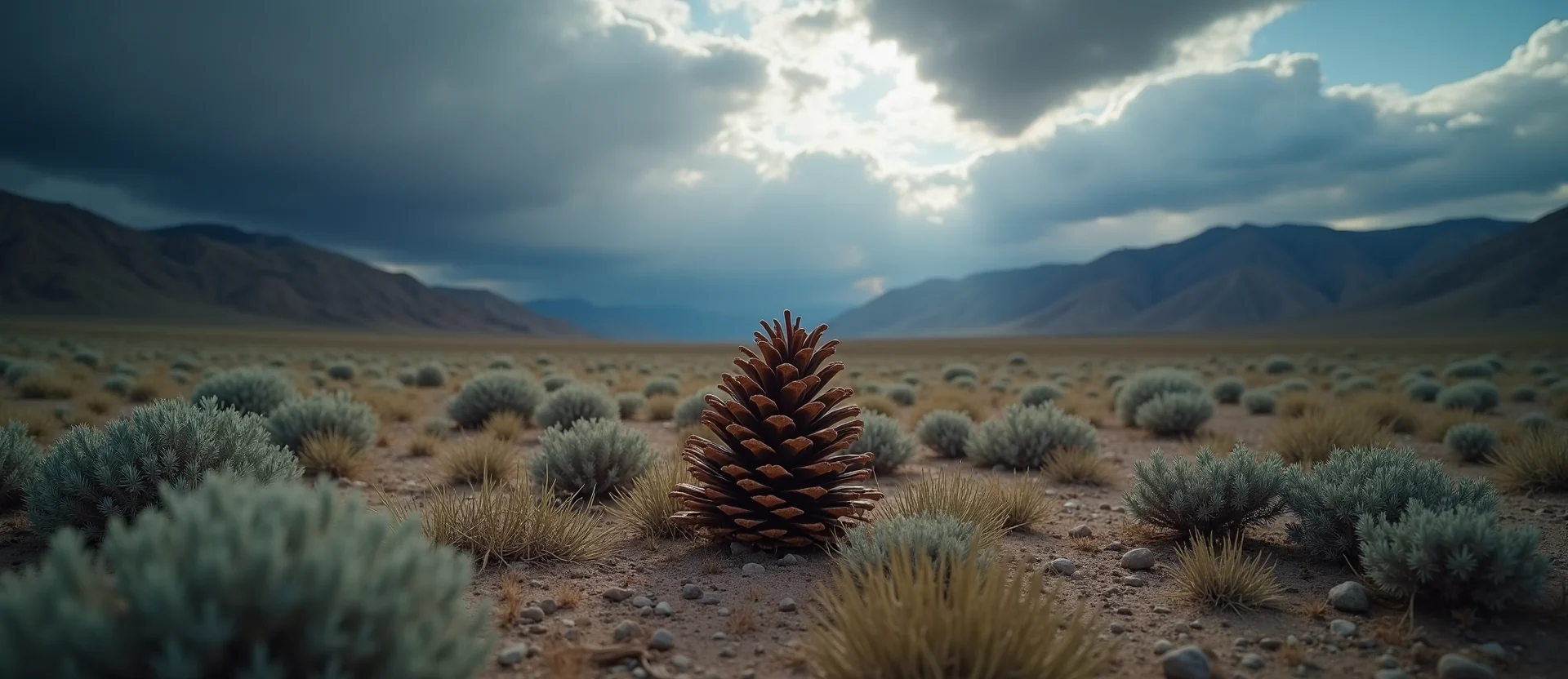 Symbolizing Seed/New Beginning: A local Sierra Juniper opening pine cone. - AI Generated