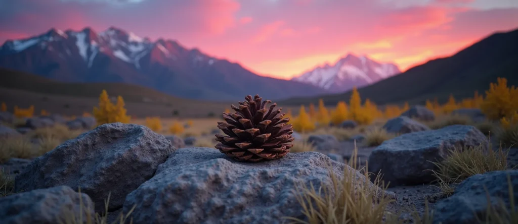Symbolizing Seed/New Beginning: A local Quaking Aspen opening pine cone. - AI Generated