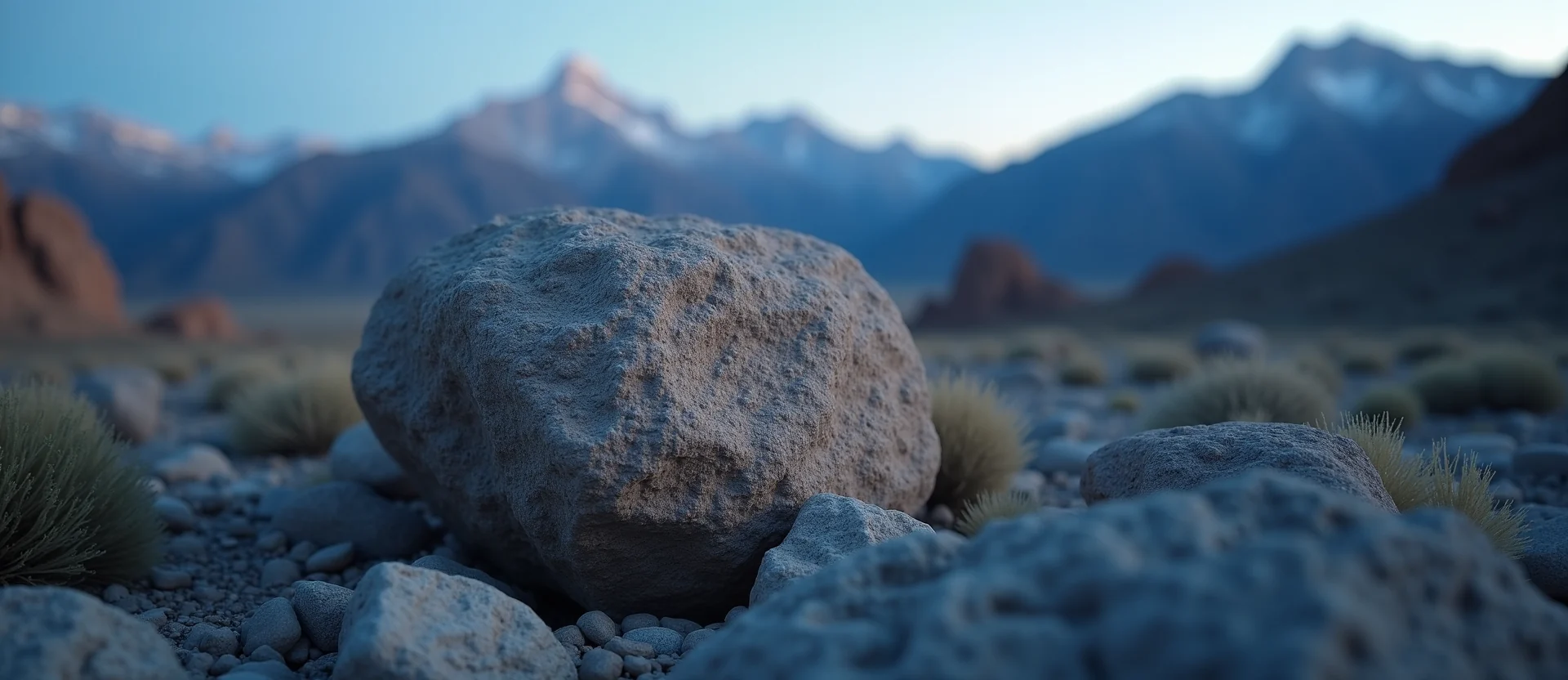Symbolizing Stability/Peak: A local Desert Peach unshakable boulder. - AI Generated