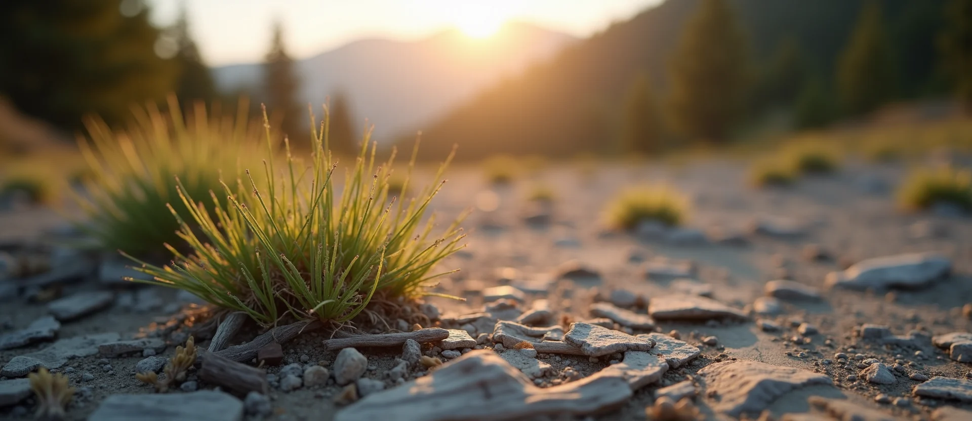 Symbolizing Seed/New Beginning: A local Ponderosa Pine sprouting sagebrush seedling. - AI Generated