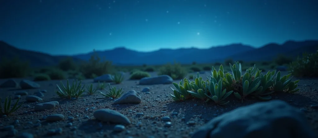 Symbolizing Flow/Cleansing: A local Sagebrush (Artemisia tridentata) raindrops on desert leaves. - AI Generated