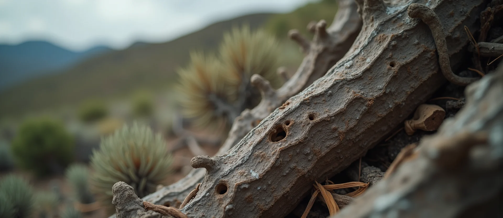 Symbolizing Growth/Resilience: A local Desert Peach gnarled juniper roots. - AI Generated