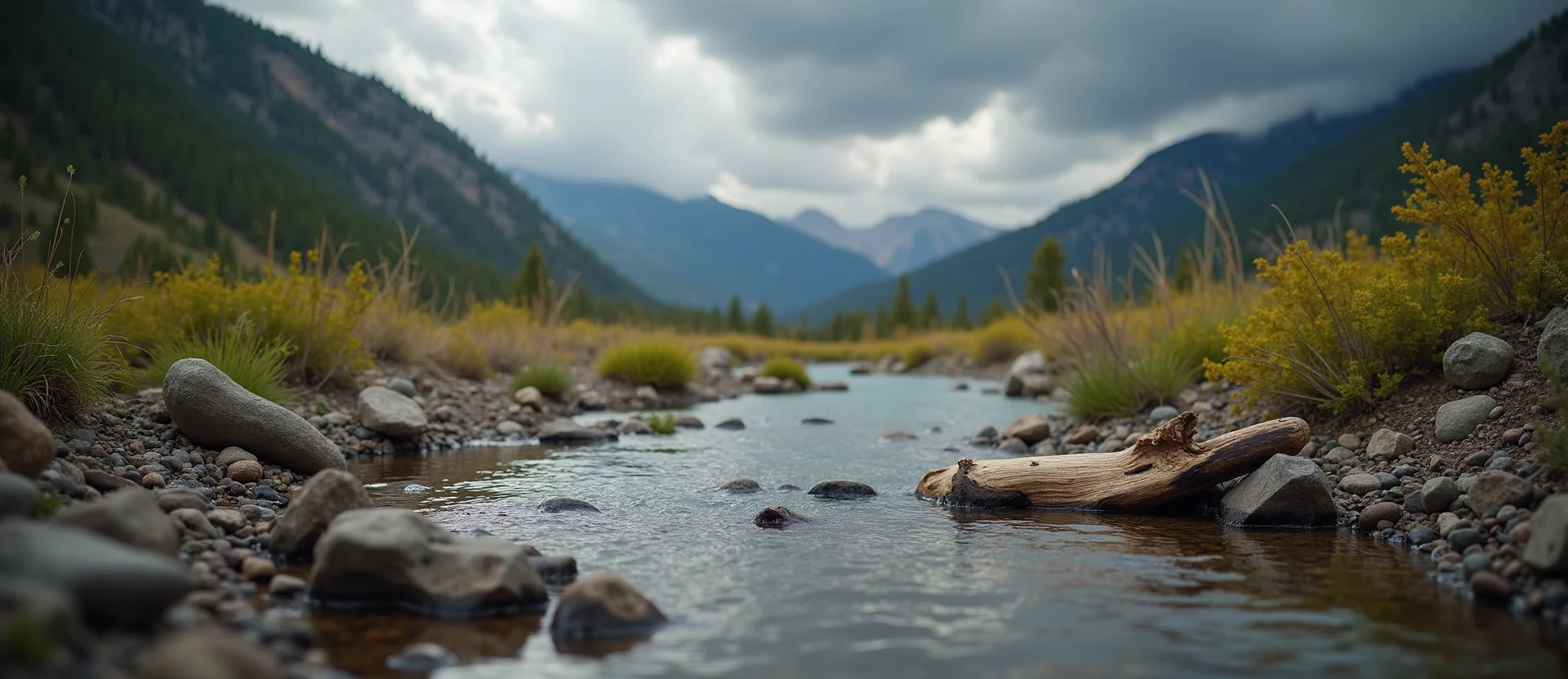 Symbolizing Flow/Cleansing: A local Manzanita babbling mountain creek. - AI Generated