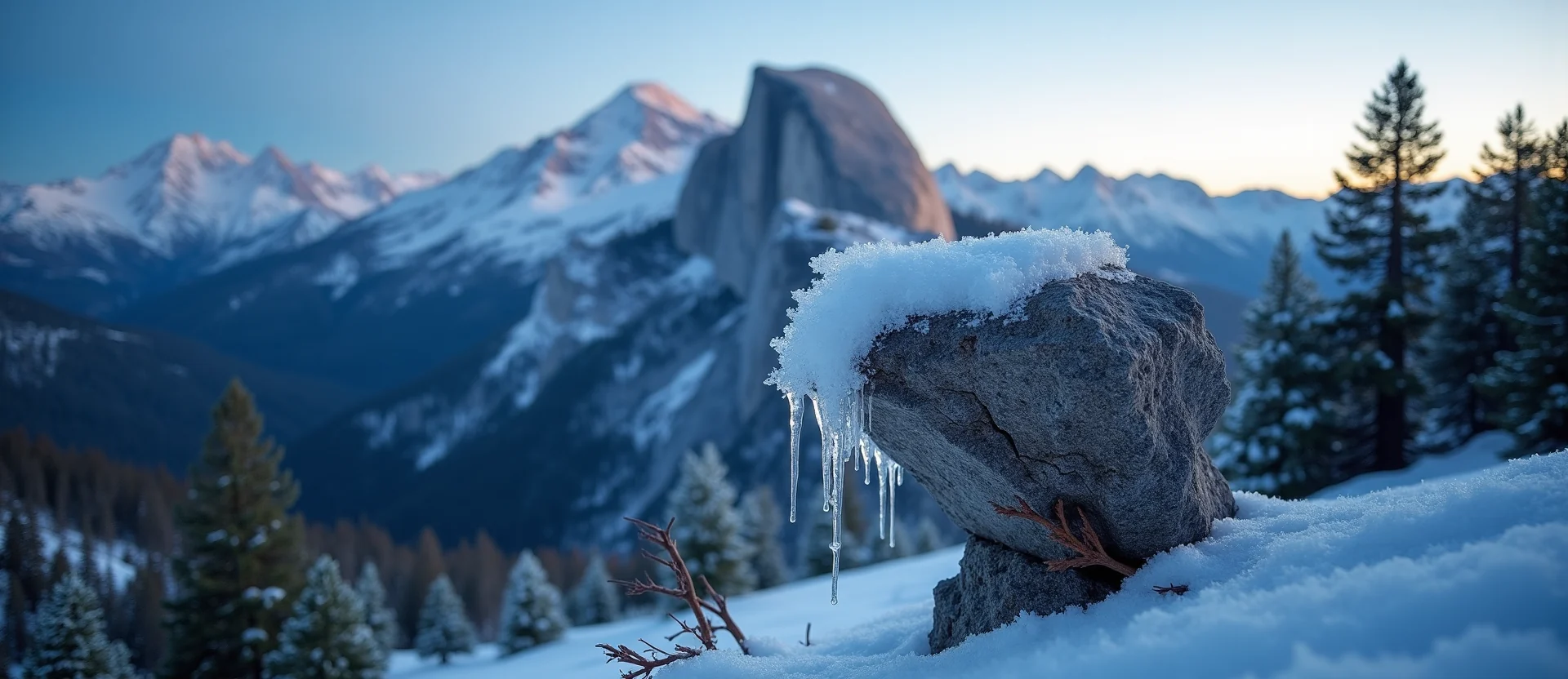 Symbolizing Stability/Peak: A local Sierra Juniper jagged granite peak. - AI Generated