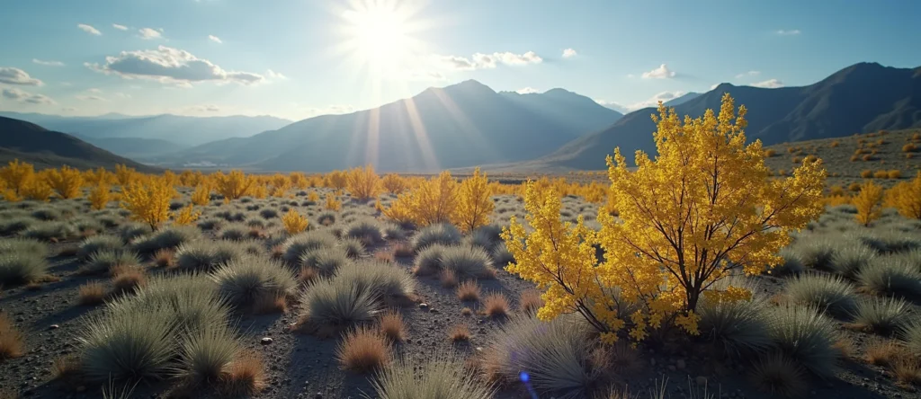 Symbolizing Identity/Local: A local Bitterbrush Mt. Rose foothills. - AI Generated