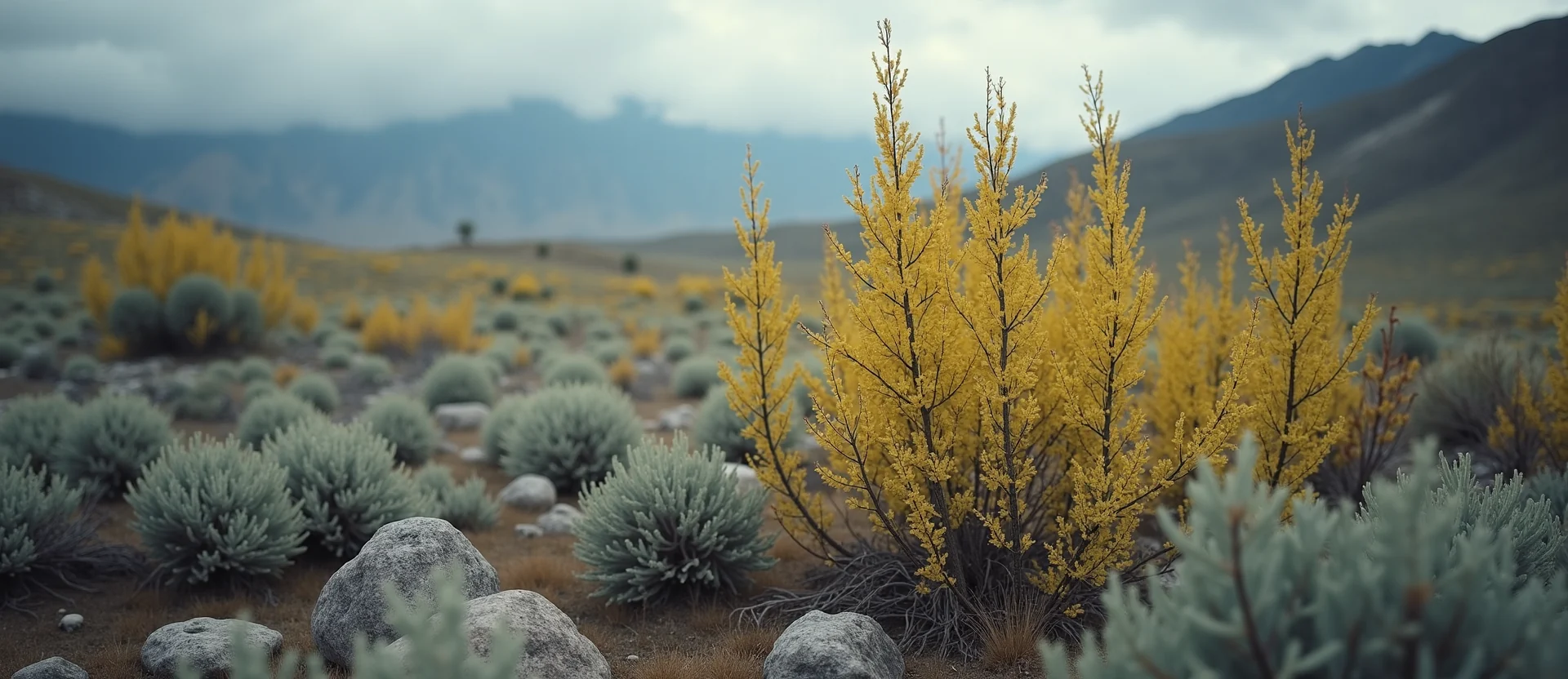 Symbolizing Growth/Resilience: A local Rabbitbrush thriving aspen grove. - AI Generated