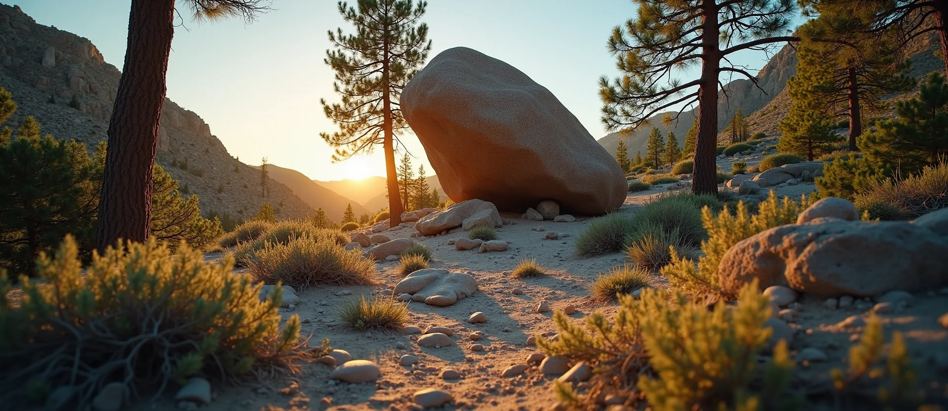 Symbolizing Stability/Peak: A local Quaking Aspen unshakable boulder. - AI Generated