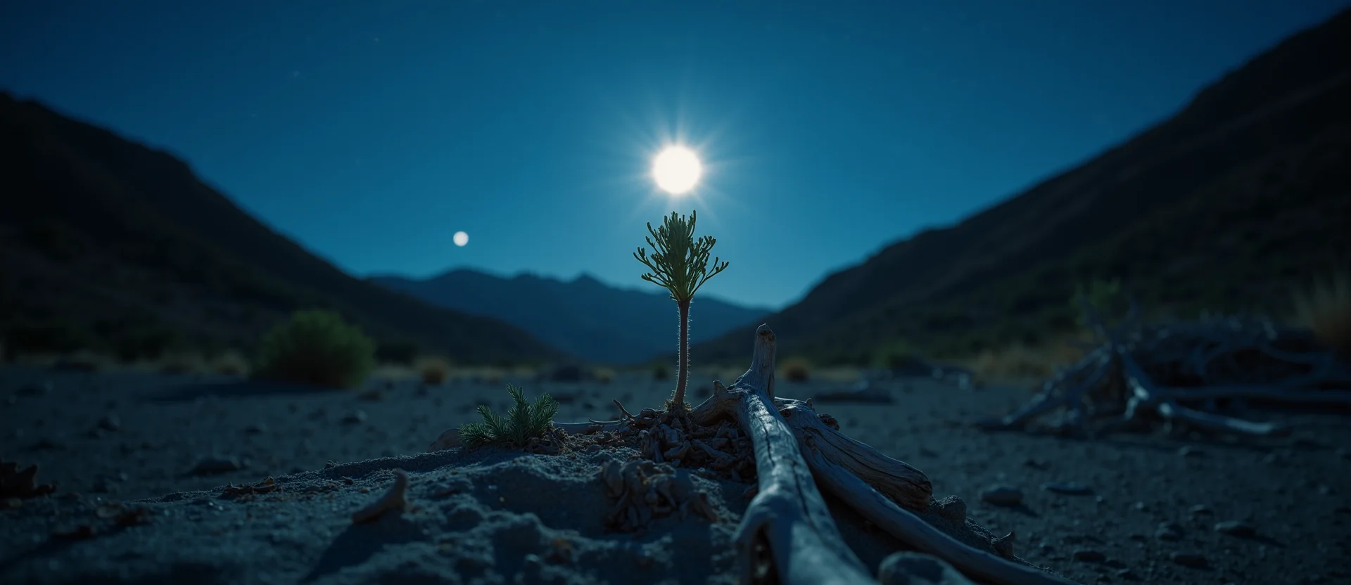 Symbolizing Seed/New Beginning: A local Quaking Aspen sprouting sagebrush seedling. - AI Generated
