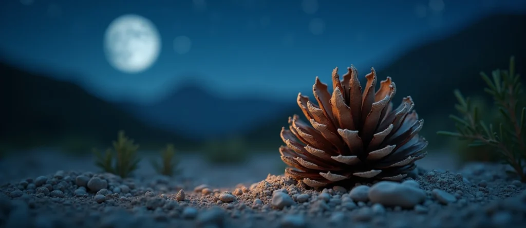 Symbolizing Seed/New Beginning: A local Mountain Mahogany opening pine cone. - AI Generated