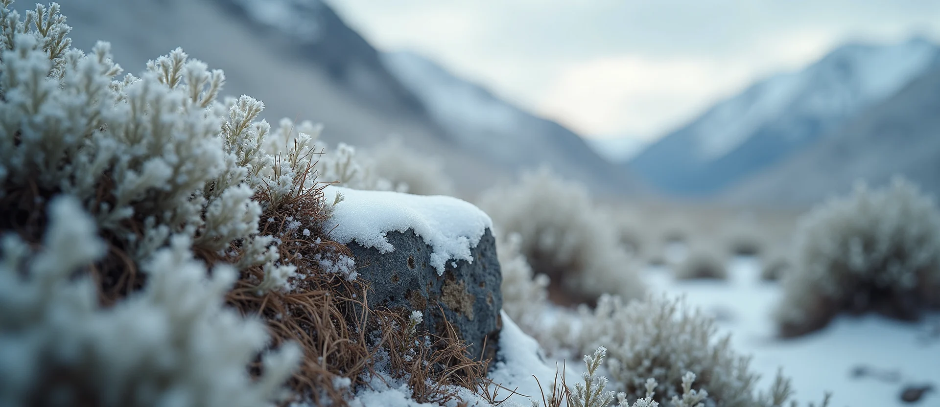 Symbolizing Stability/Peak: A local Rabbitbrush solid mountain ridge. - AI Generated