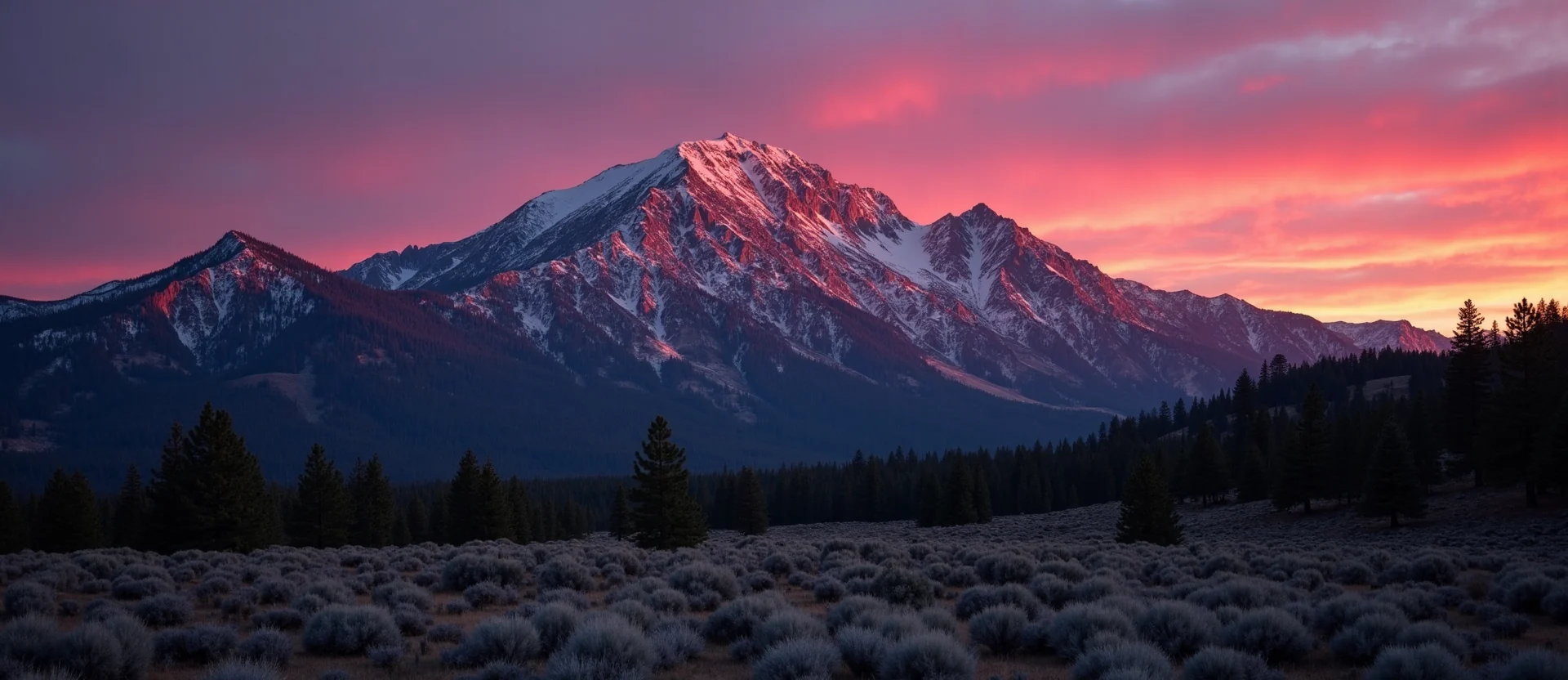 Symbolizing Stability/Peak: A local Ponderosa Pine solid mountain ridge. - AI Generated