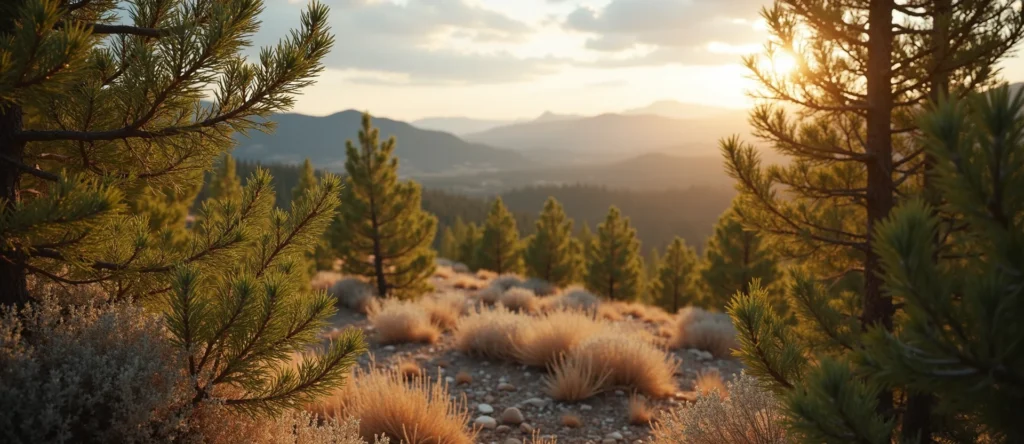 Symbolizing Identity/Local: A local Sagebrush (Artemisia tridentata) Sierra Nevada skyline. - AI Generated