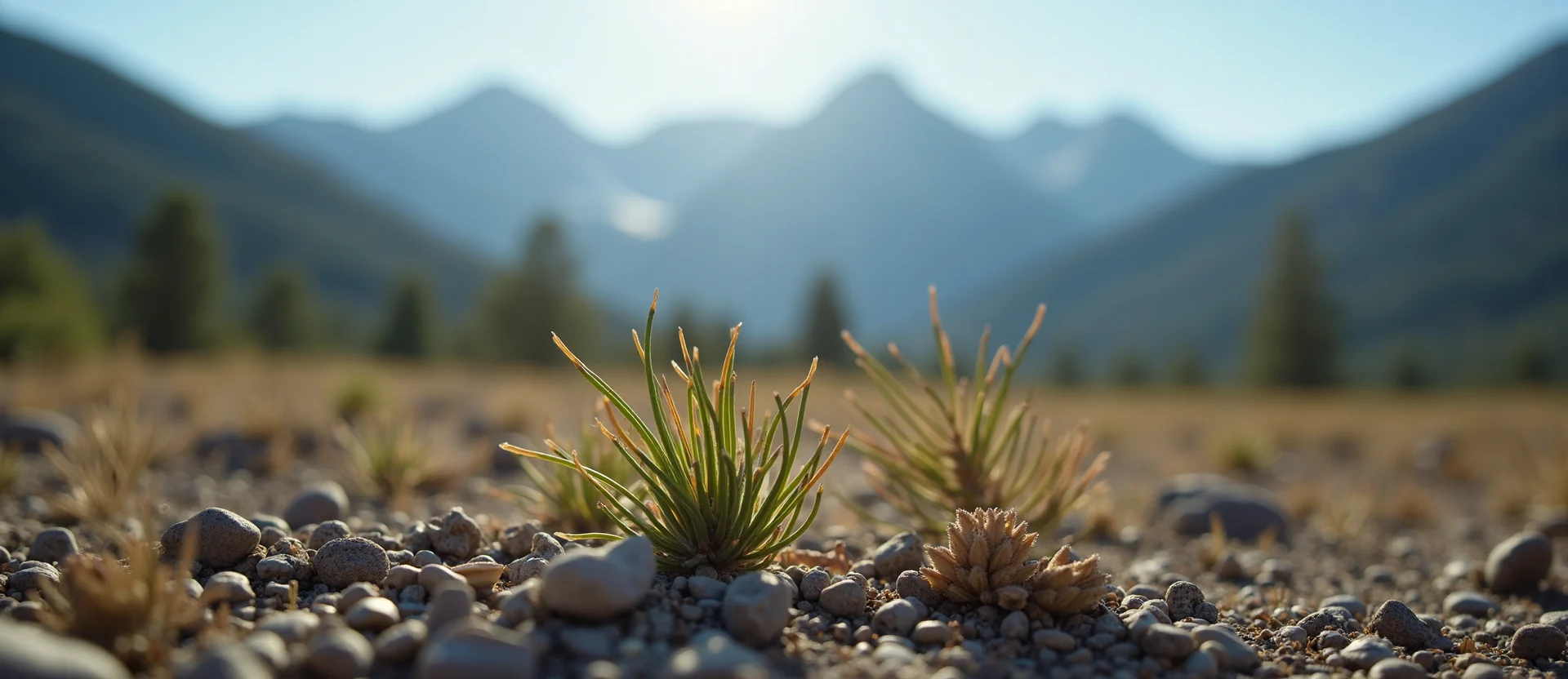 Symbolizing Seed/New Beginning: A local Bitterbrush single pine seed on dry earth. - AI Generated