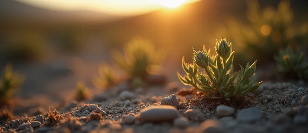 Symbolizing Seed/New Beginning: A local Sagebrush (Artemisia tridentata) new green bud on a branch. - AI Generated