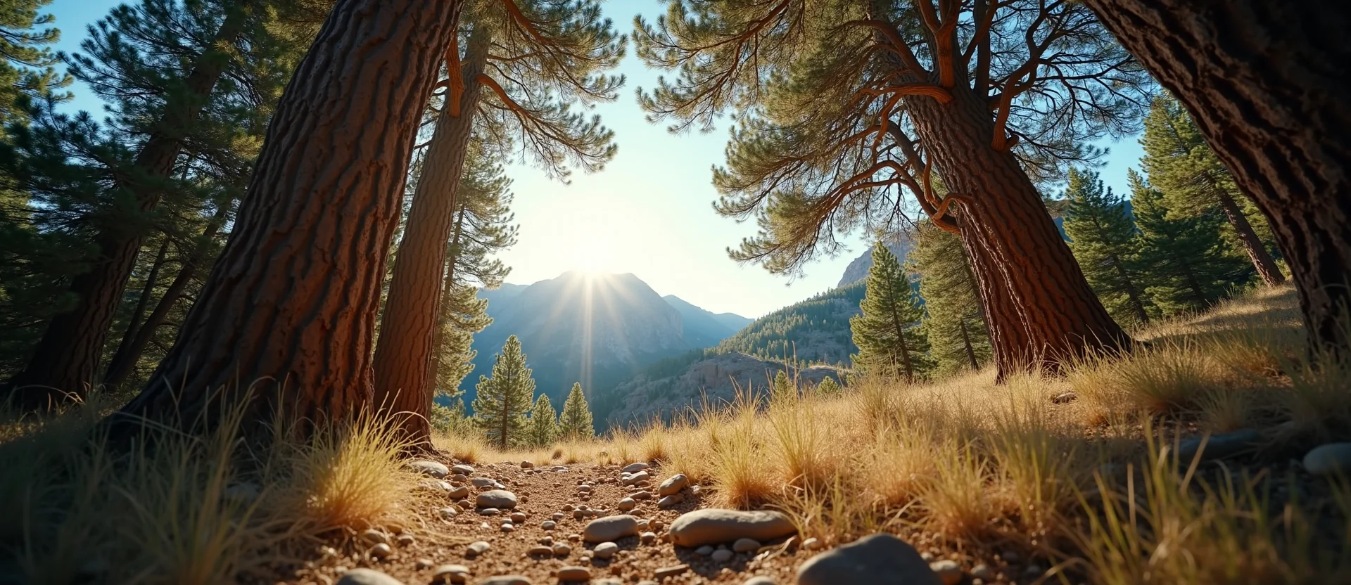 Symbolizing Identity/Local: A local Bitterbrush Sierra Nevada skyline. - AI Generated