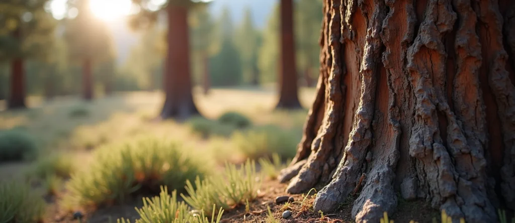 Symbolizing Growth/Resilience: A local Manzanita sturdy weathered tree trunk. - AI Generated