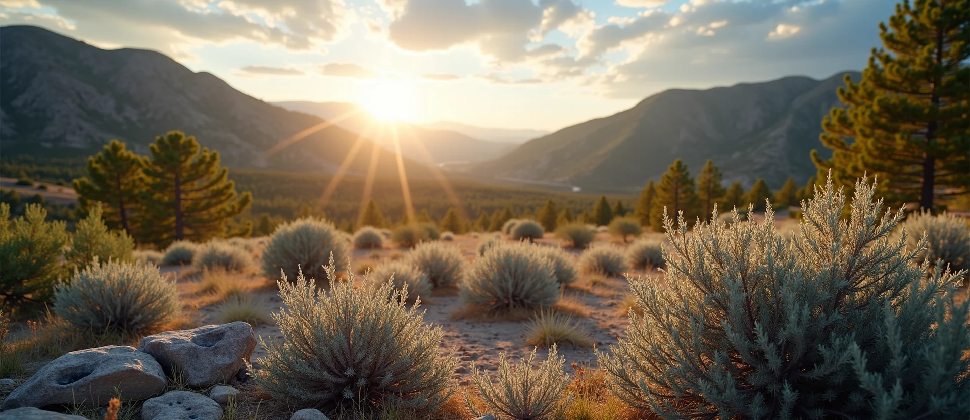 Symbolizing Identity/Local: A local Indian Paintbrush High Desert vista. - AI Generated