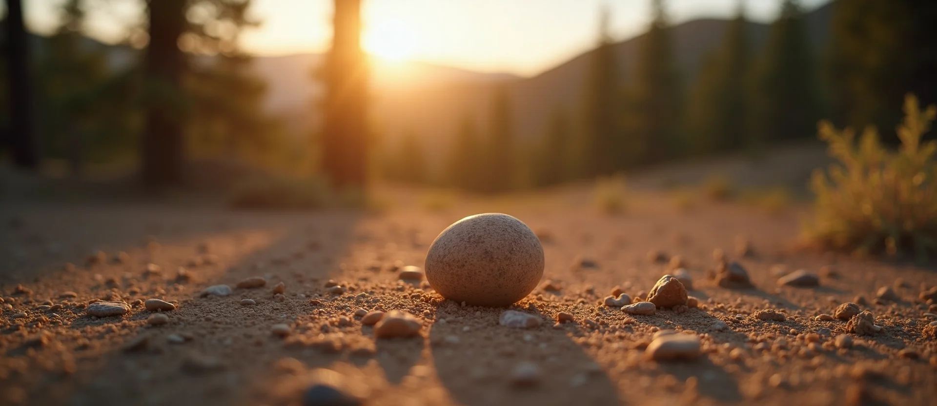 Symbolizing Seed/New Beginning: A local Ponderosa Pine single pine seed on dry earth. - AI Generated