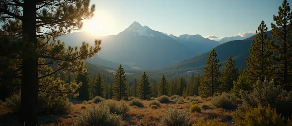 Symbolizing Identity/Local: A local Mountain Mahogany Sierra Nevada skyline. - AI Generated