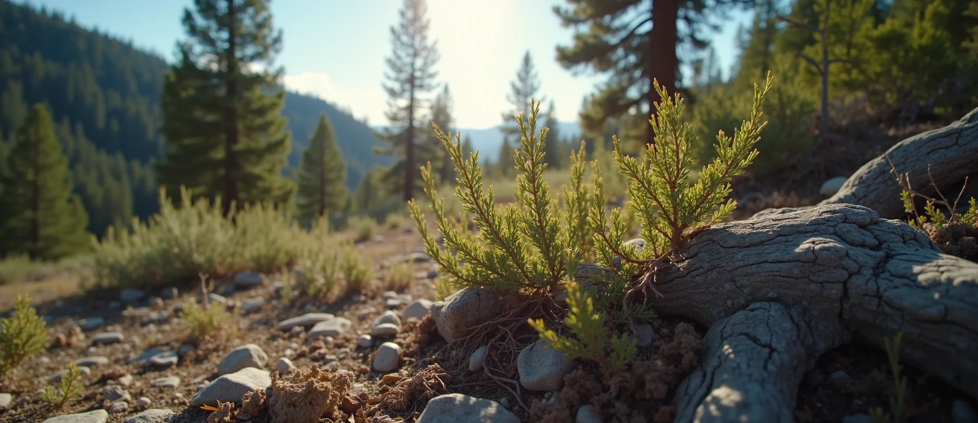 Symbolizing Growth/Resilience: A local Ponderosa Pine gnarled juniper roots. - AI Generated