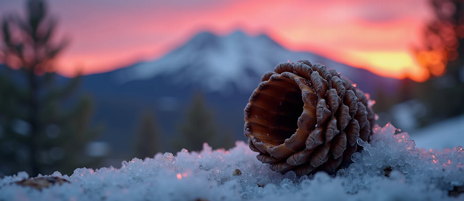 Symbolizing Seed/New Beginning: A local Mountain Mahogany opening pine cone. - AI Generated
