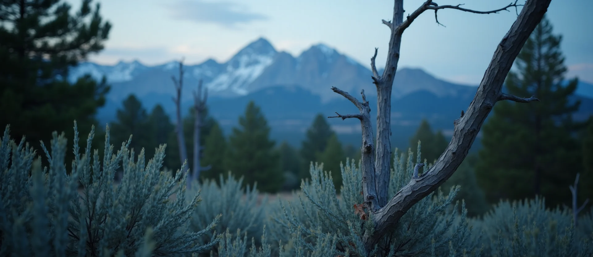Symbolizing Flow/Cleansing: A local Ponderosa Pine raindrops on desert leaves. - AI Generated