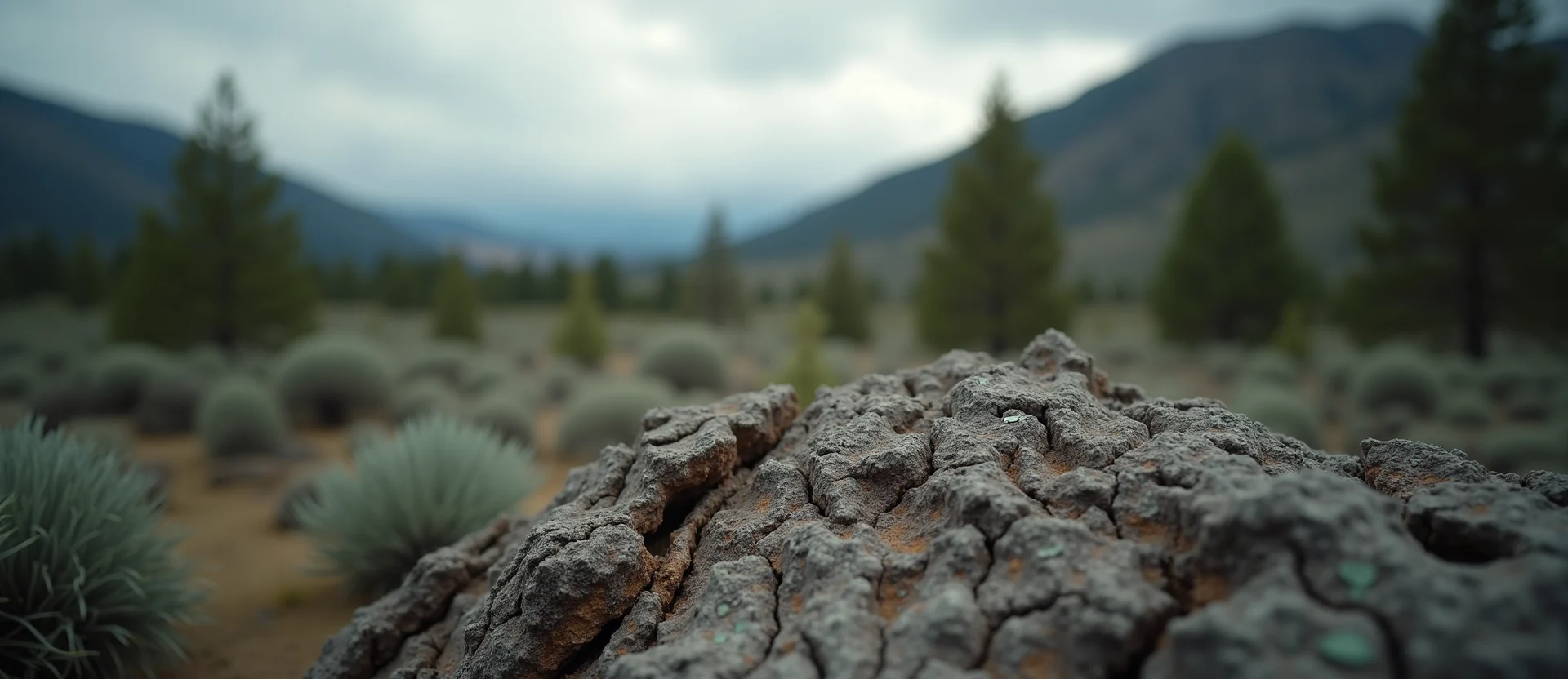 Symbolizing Stability/Peak: A local Ponderosa Pine distant Sierra horizon. - AI Generated