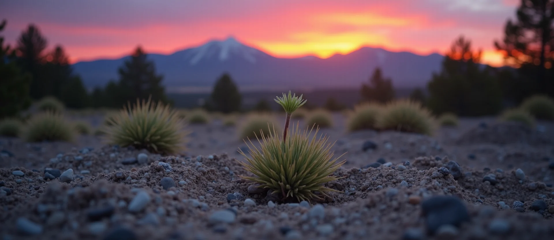 Symbolizing Seed/New Beginning: A local Ponderosa Pine sprouting sagebrush seedling. - AI Generated