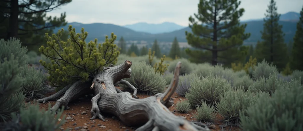 Symbolizing Growth/Resilience: A local Mountain Mahogany gnarled juniper roots. - AI Generated