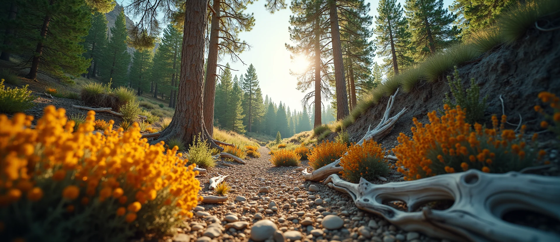 Symbolizing Growth/Resilience: A local Indian Paintbrush thriving aspen grove. - AI Generated