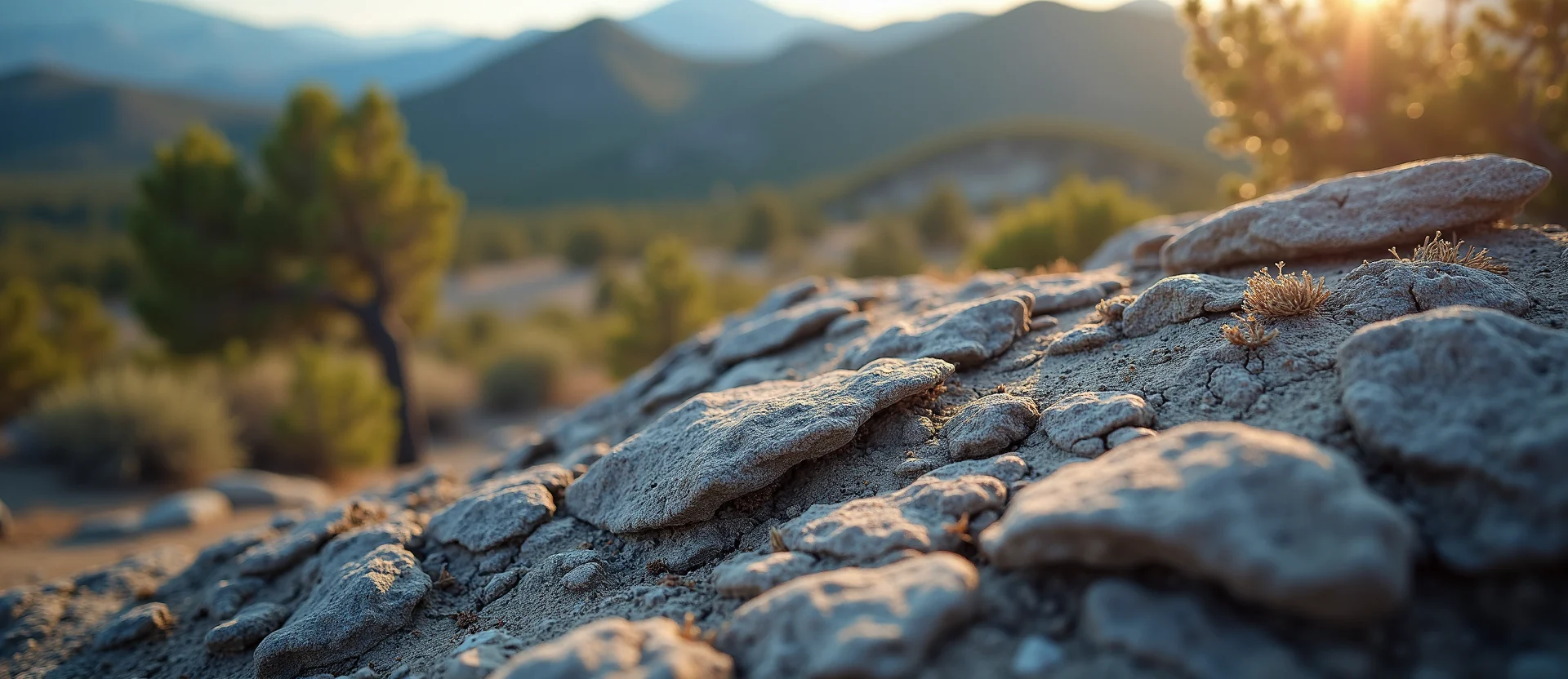 Symbolizing Stability/Peak: A local Bitterbrush solid mountain ridge. - AI Generated