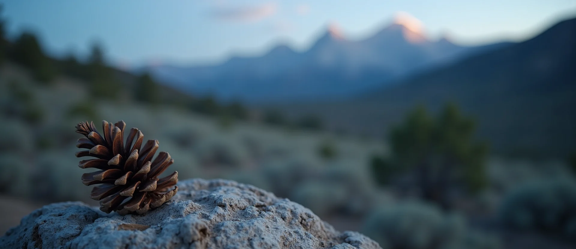 Symbolizing Seed/New Beginning: A local Manzanita opening pine cone. - AI Generated