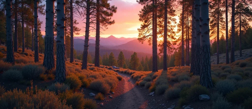 Symbolizing Growth/Resilience: A local Bitterbrush thriving aspen grove. - AI Generated