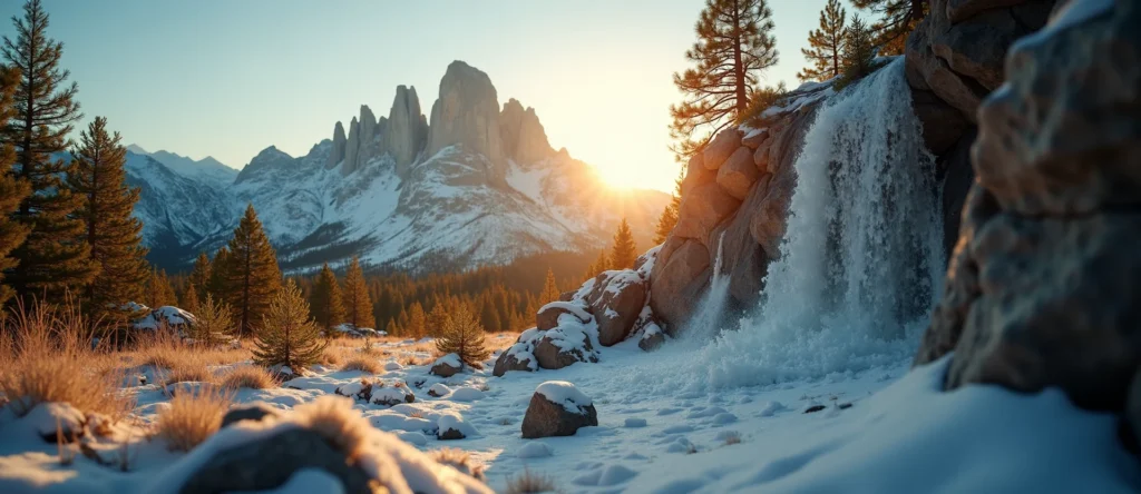 Symbolizing Stability/Peak: A local Sierra Juniper jagged granite peak. - AI Generated