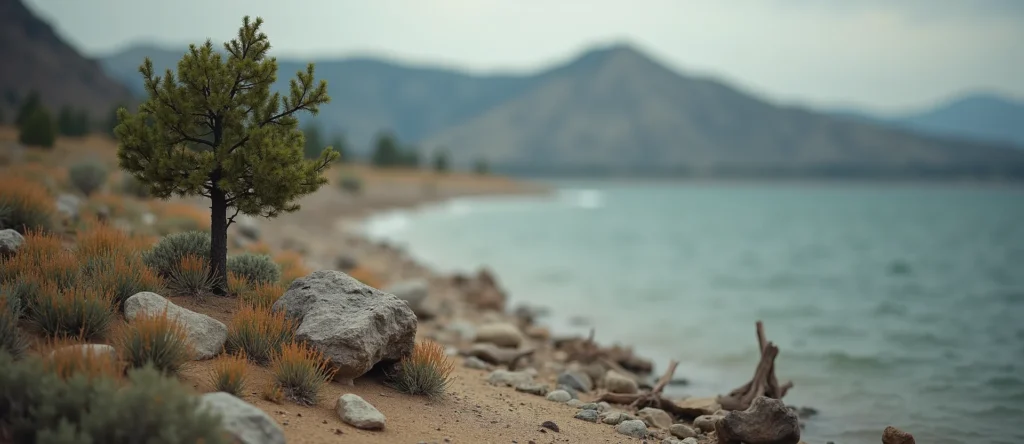 Symbolizing Growth/Resilience: A local Indian Paintbrush tree growing out of a rock cleft. - AI Generated
