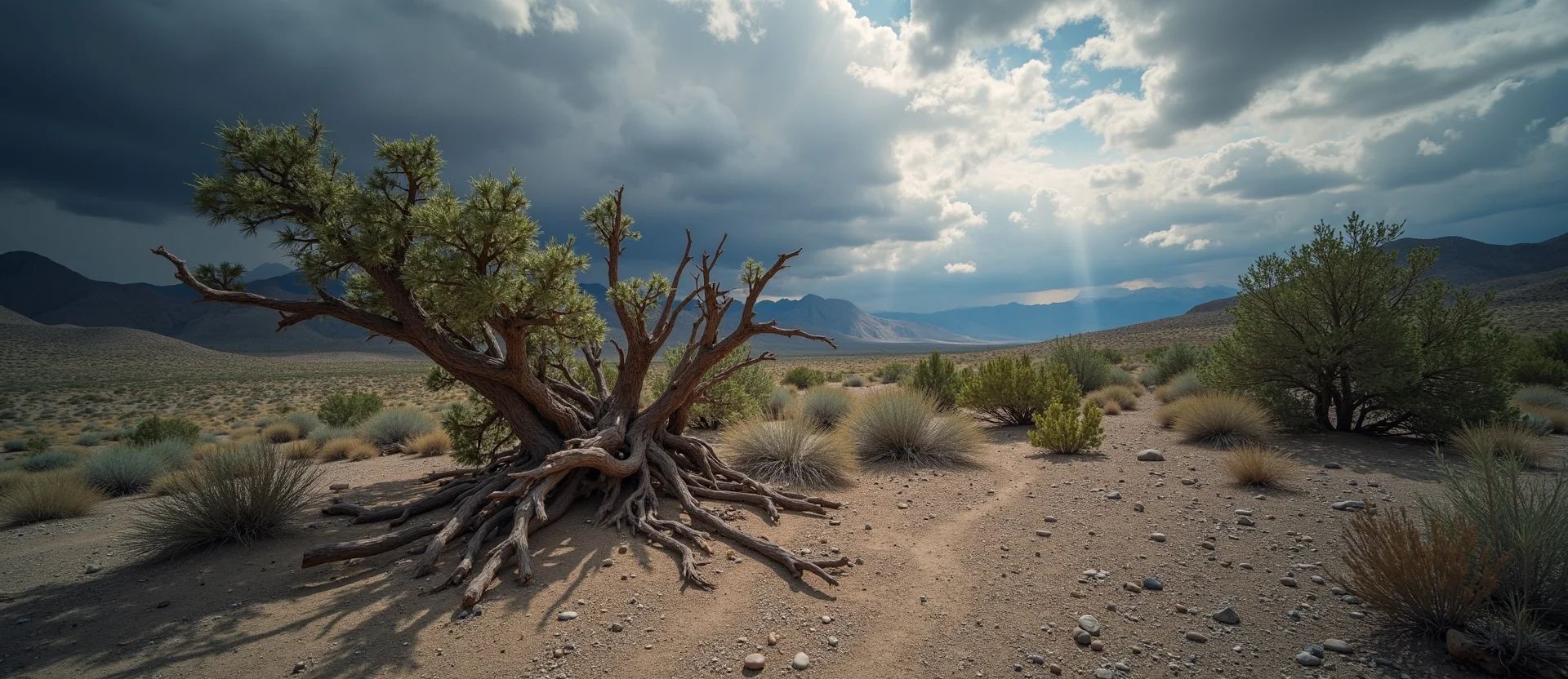 Symbolizing Growth/Resilience: A local Quaking Aspen gnarled juniper roots. - AI Generated