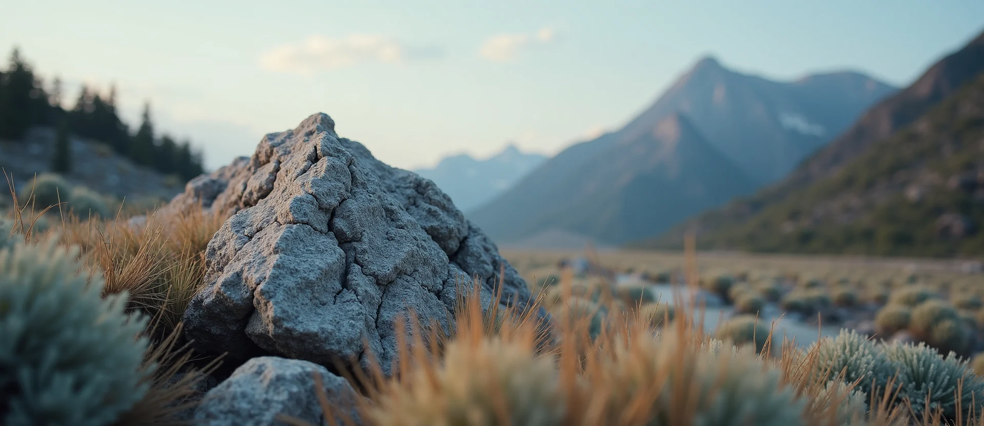 Symbolizing Stability/Peak: A local Desert Peach jagged granite peak. - AI Generated