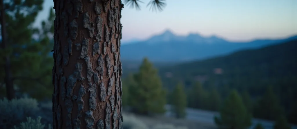 Symbolizing Stability/Peak: A local Manzanita distant Sierra horizon. - AI Generated