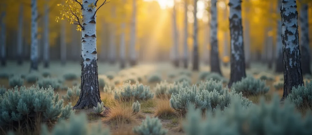 Symbolizing Growth/Resilience: A local Manzanita thriving aspen grove. - AI Generated