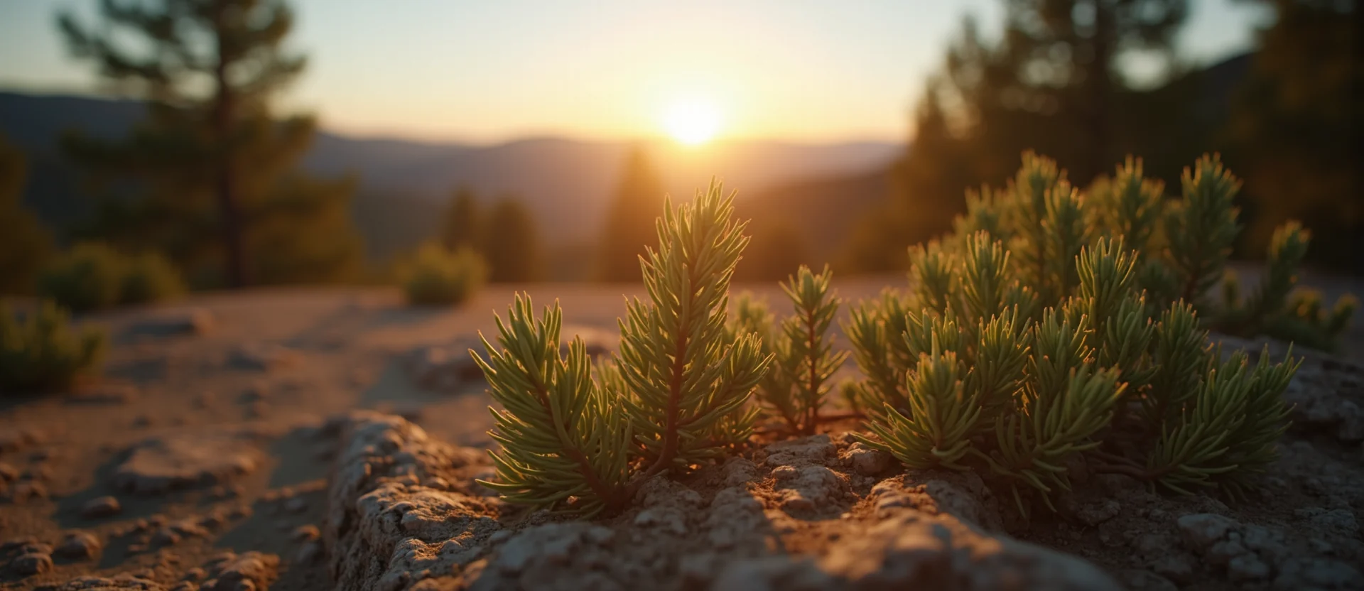 Symbolizing Seed/New Beginning: A local Sierra Juniper new green bud on a branch. - AI Generated